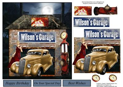 Wilsons Gatsby Gas Station with Decoupage