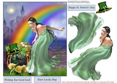 End of the Rainbow Topper with Decoupage