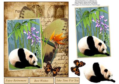 World Travel Post Topper with Decoupage