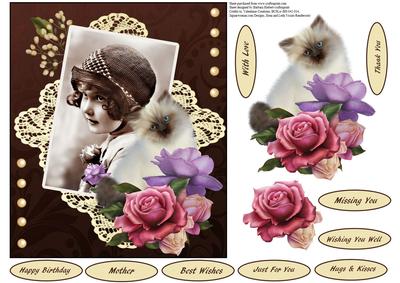 Antique Nostalgia Rose with Decoupage