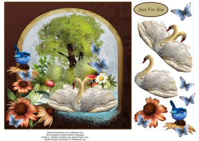 Spring Country Scenic Topper with Decoupage