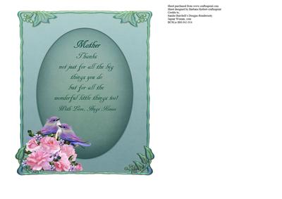Twilight Love Birds Insert Mothers Verse