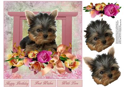 Doggie in the Window Topper with Decoupage