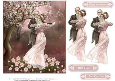 Spring Waltz Card Topper with Decoupage