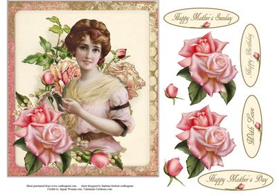 Within the Rose Portrait Card Topper