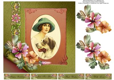 Ladies in Hats Two Topper with Decoupage
