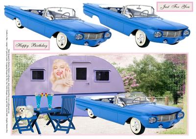 Traveling in Style Topper with Decoupage