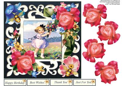 Valley Blooms Topper with Decoupage
