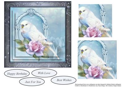 Budgie Rose Topper with Pyramid Layers