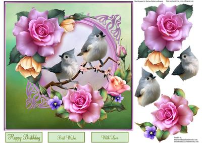 Summertime Roses Topper with Decoupage