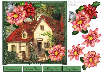 Cottage Country Life Topper with Decoupage