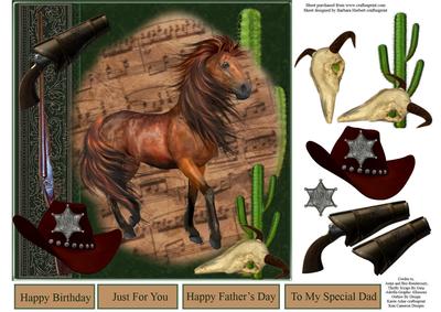 Cowpoke Music Topper with Decoupage