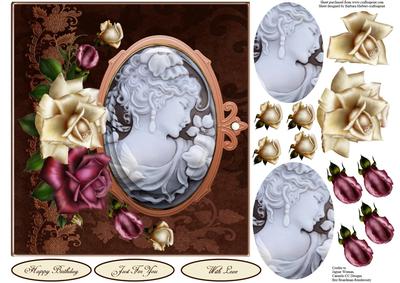 Antique Cameo Rose Topper with Layers