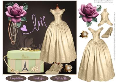 Wedding in Paris Topper with Decoupage