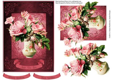 Roses for You Topper with Decoupage