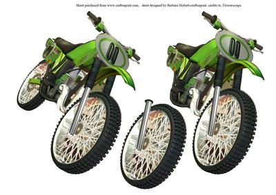 Motor Cross Camouflage Decoupage Bike