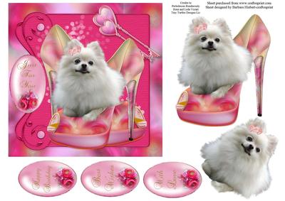 Pomeranian Fashion Guard Topper with Decoupage