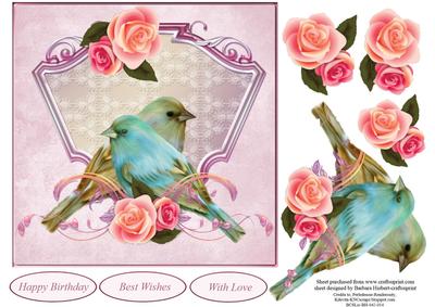 Birds of Summer Topper with Decoupage