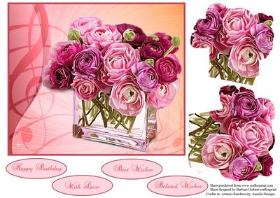 Rose Flower Music Topper with Layers