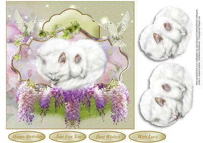 Kitten Love Topper with Heart Pyramid