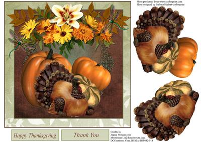 Autumn Harvest Topper with Decoupage