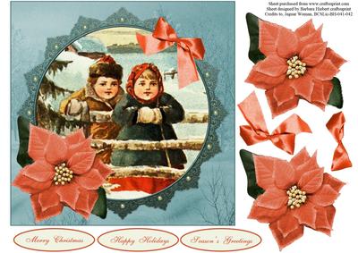 Watching and Waiting Xmas Topper with Decoupage
