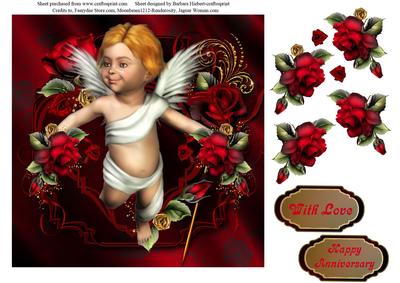 Angel of Love Topper with Decoupage
