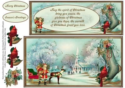 Christmas Spirit Scenic Card Topper Set