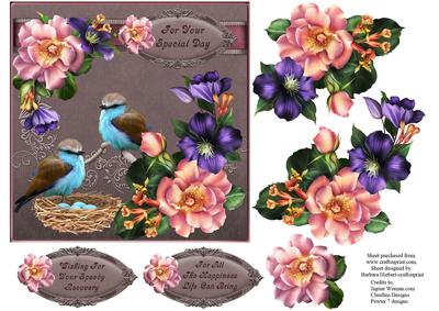Say It with Flowers Card Topper One