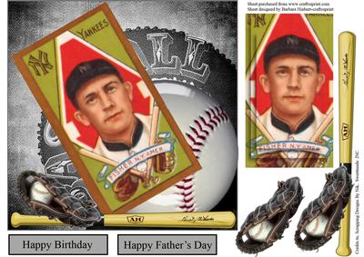 Vintage Baseball Card Fisher Topper with Layers