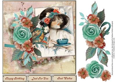 Rose of Time Topper with Decoupage