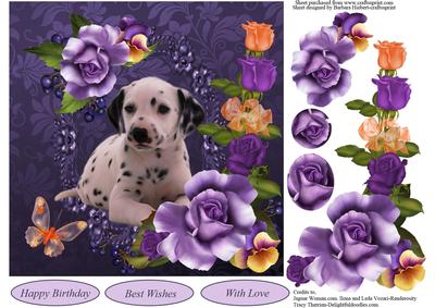 Dalmation Rosy Posy Topper with Layers