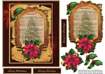 Around the Christmas Tree Topper with Decoupage