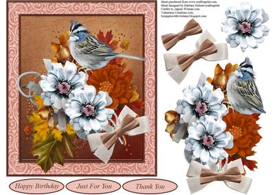 Fal Colors Card Topper with Decoupage