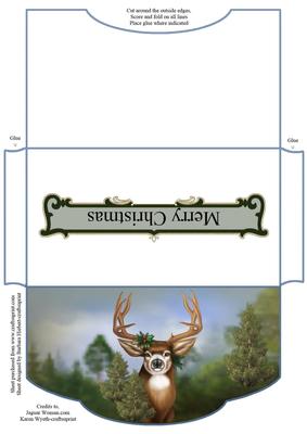 Merry Christmas Buck Money Envelope