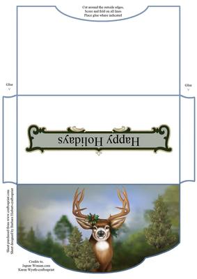 Happy Holiday Buck Money Envelope