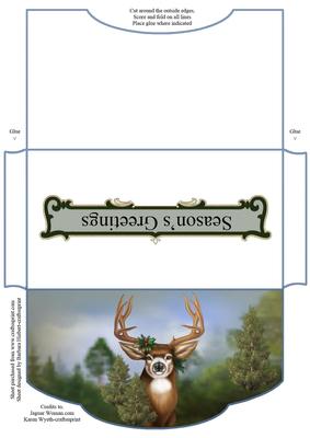 Season's Greetings Buck Money Envelope