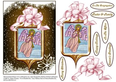 Angel Ornament Topper with Decoupage