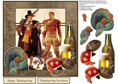 Thanksgiving Vs. Football Vintage Topper