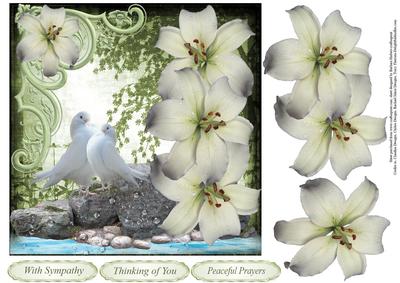 Lillie's of Peace Topper with Decoupage