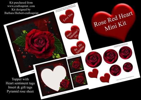 Rose Heart Red Mini Kit