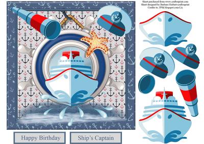 Ship's Away Card Topper & Decoupage