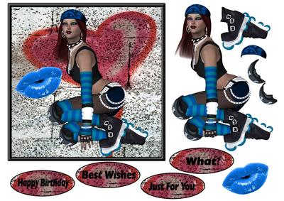 Attitude Urban Girl Topper & Decoupage