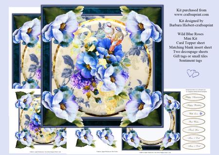 Wild Blue Roses Mini Kit