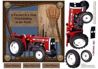Outstanding Farmer Topper & Decoupage