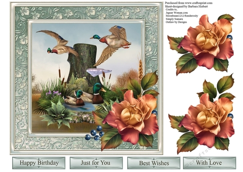 Peaceful Pond Life Topper with Decoupage