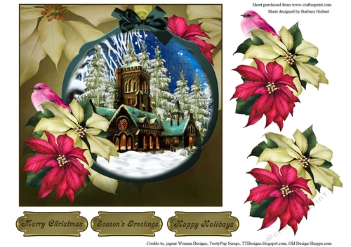 Evening Church Service Topper with Decoupage