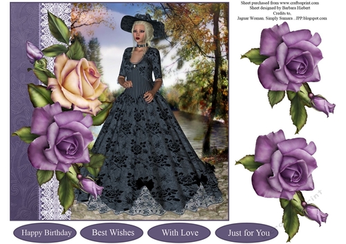 Victorian Lady Scenic Topper with Decoupage