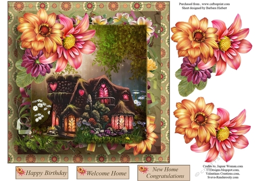 Fairy Woodlands Cottage Topper with Decoupage