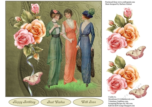 Rose Garden Chat Tpper with Decoupage